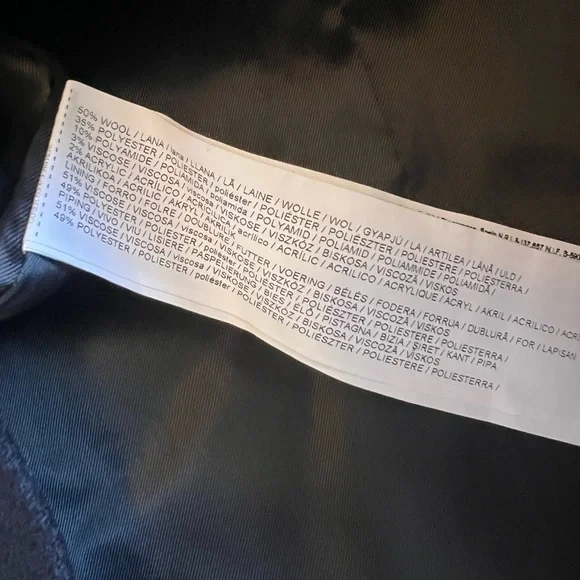 NWOT - Mango - Women's Deep Navy Peacoat with Boxy / Cropped Modern shape - Picture 7 of 12